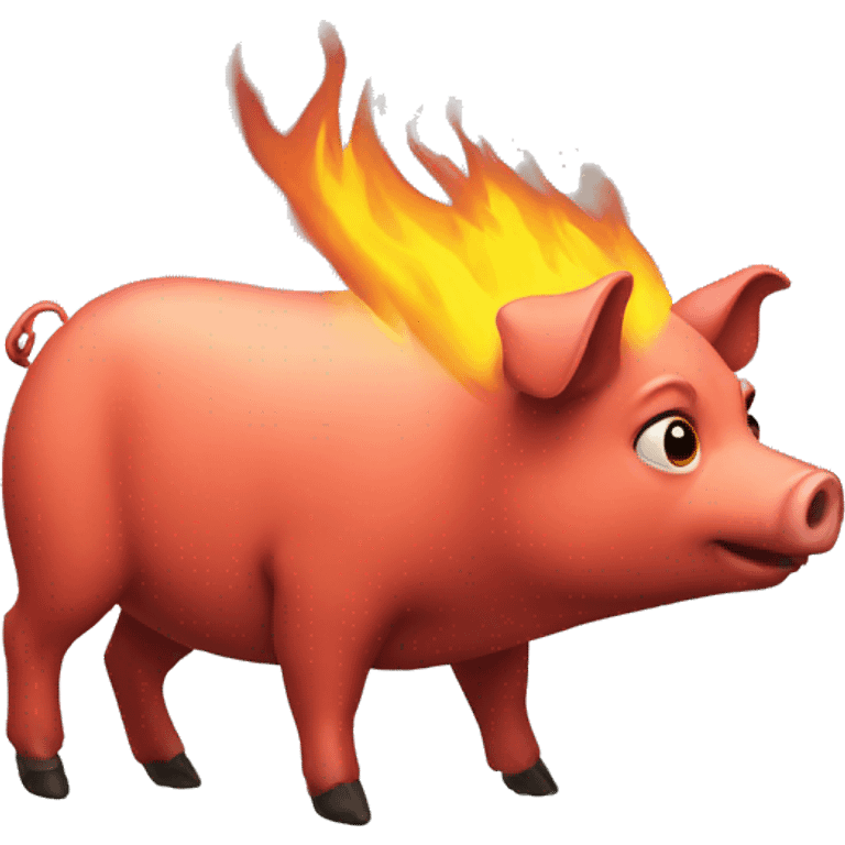 Fire pig  emoji