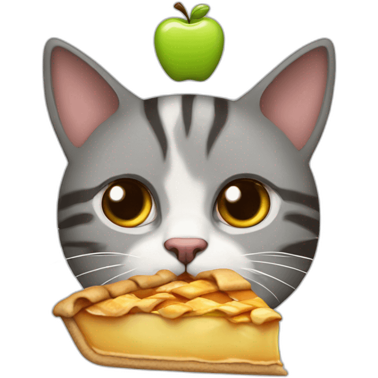 cat-eat-apple-pie emoji