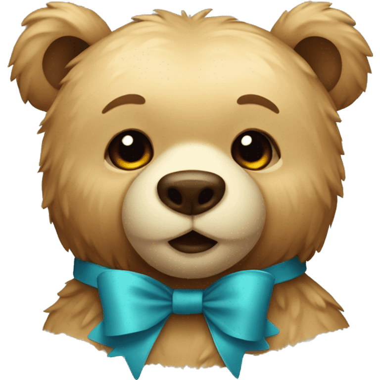 Bear with bow emoji