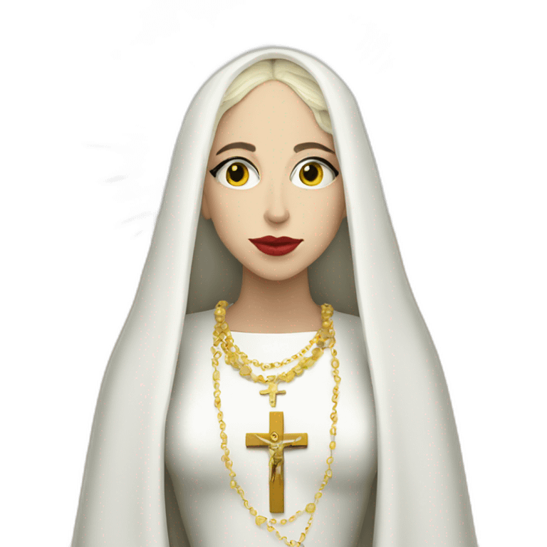 Lady Gaga as holy mary emoji