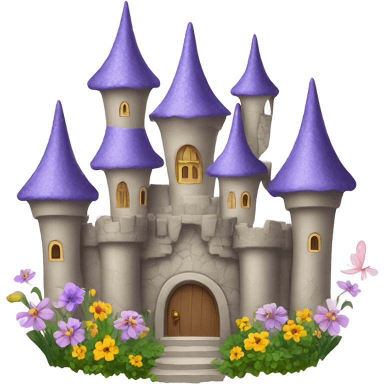 Fairy castle flowers emoji