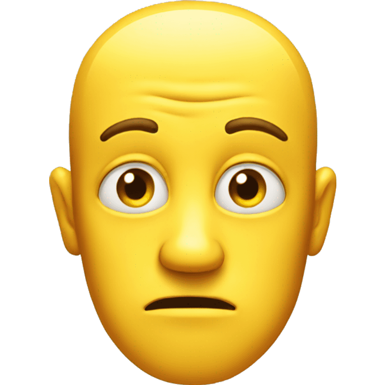 yellow face emoji looking suspicious  emoji