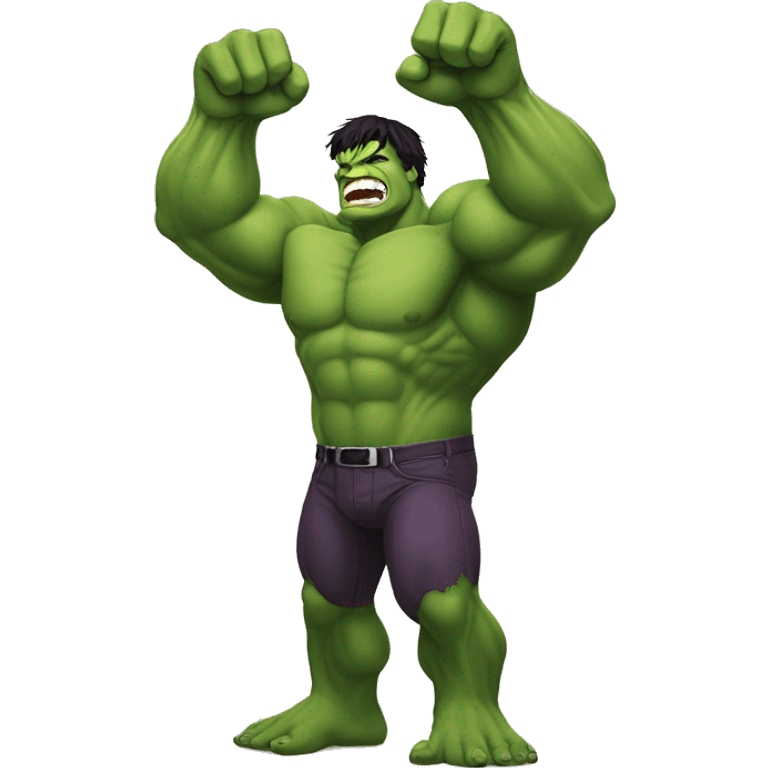 Incredible hulk wishing everyone a Happy Thanksgiving and waving emoji