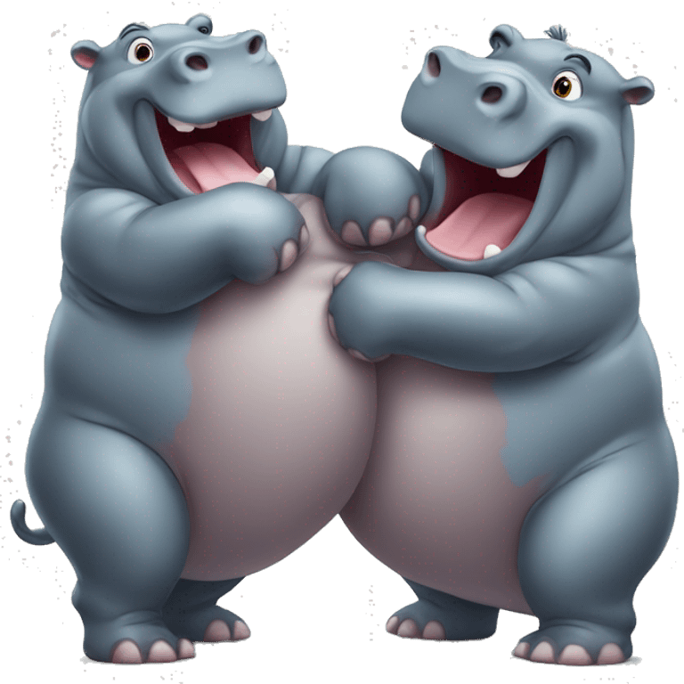 Hippopotames avec son corps  emoji