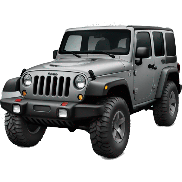 Jeep rubicon grey 4 doors emoji