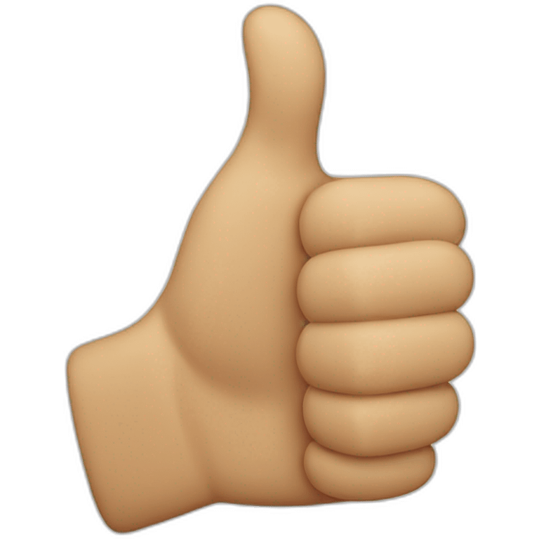 Half thumbs up emoji