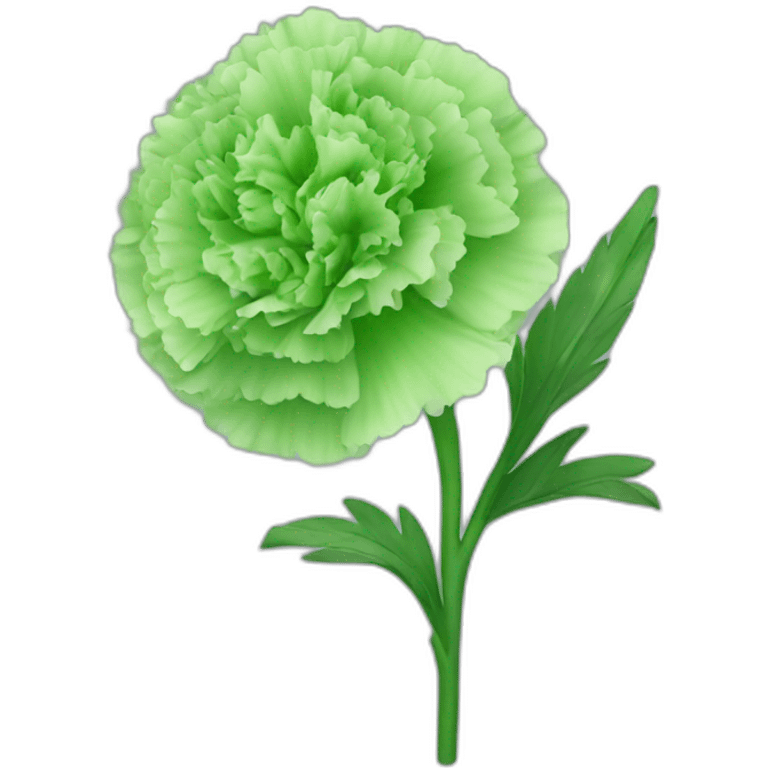 Green carnation  emoji