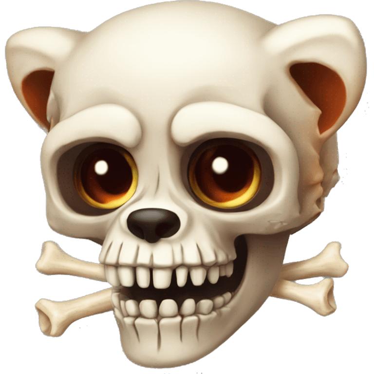 red panda skeleton skull bones emoji