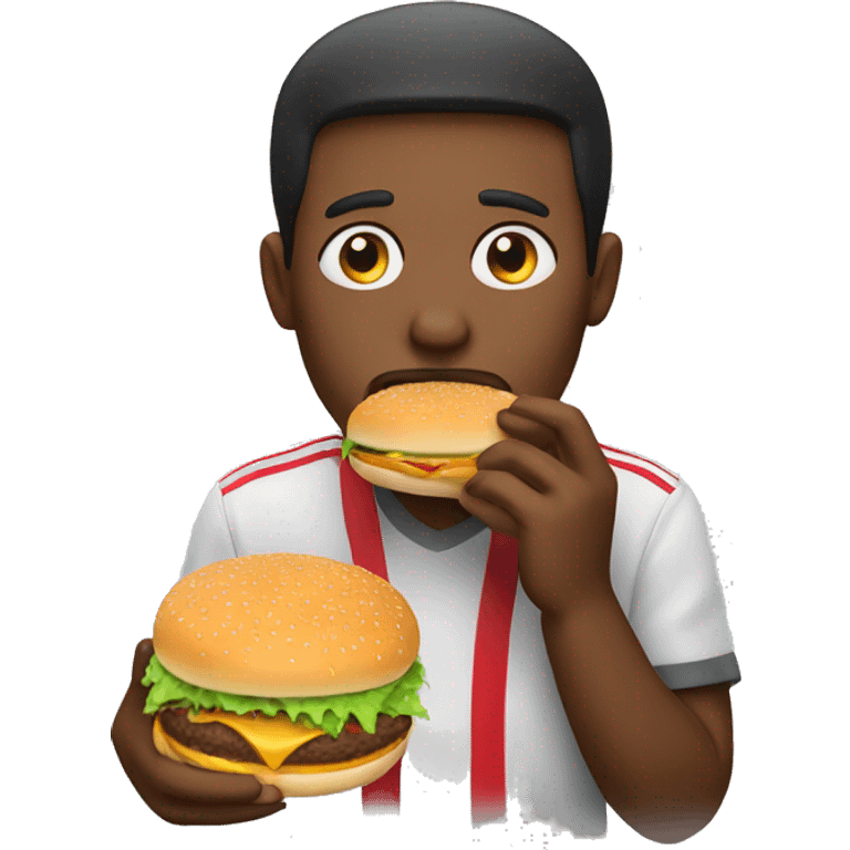 person eating burger emoji