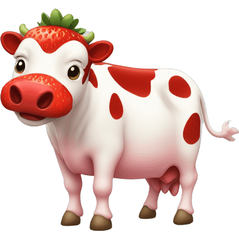 strawberry cow emoji