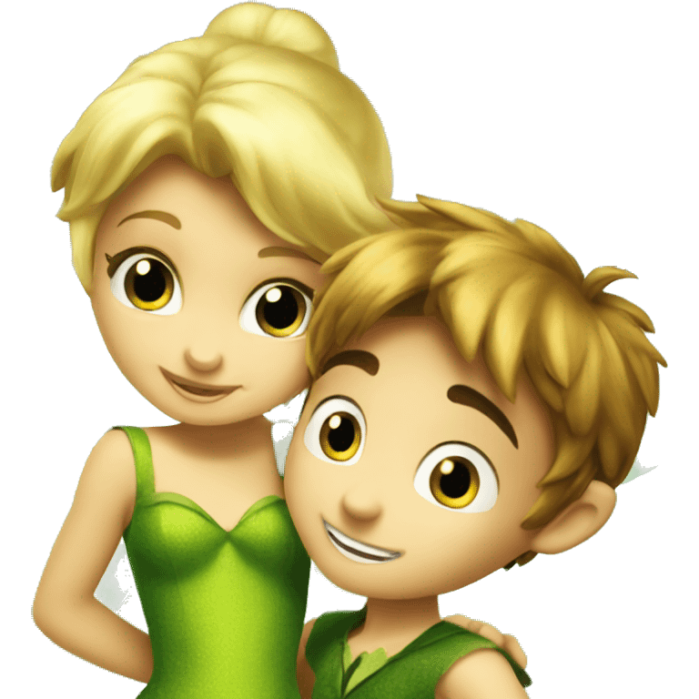 tinkerbell and peter pan  emoji