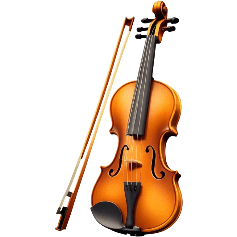 Cinematic Realistic Violin, rich polished wood with delicate curves, taut strings reflecting warm golden light, fine dust particles catching the glow, intricate f-holes adding elegance, glowing with an air of timeless beauty and musical soul. emoji