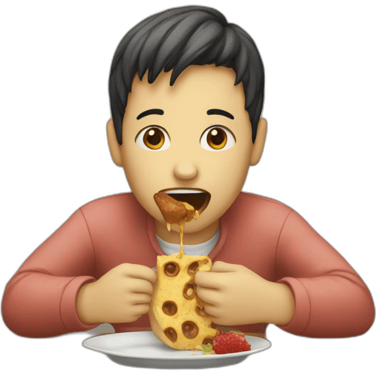 a person eating emoji