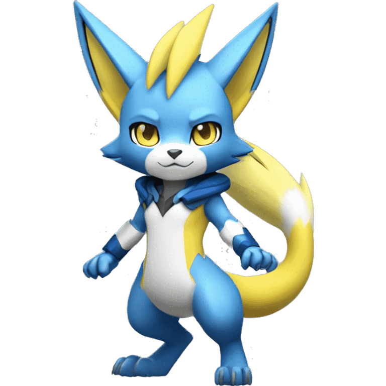 Anthro Cool Chibi Zeraora-Renamon-Pokémon-Fakémon Full Body Detailed High Quality emoji