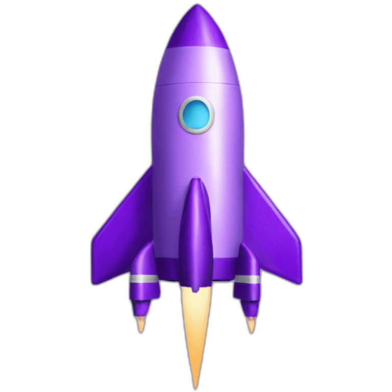 violet space rocket emoji