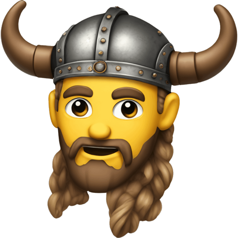 Waving Viking Emoji in Steampunk Style emoji