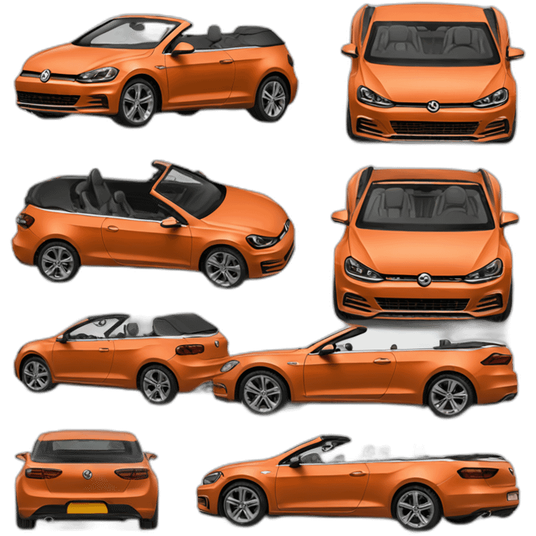 Golf cabriolet orange emoji