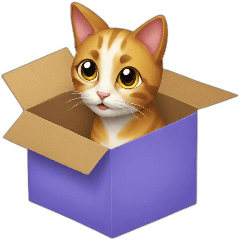 a cat in a box emoji