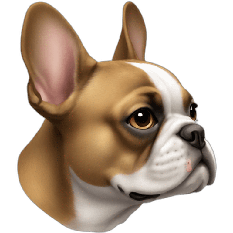 dog French Bulldog in profile emoji