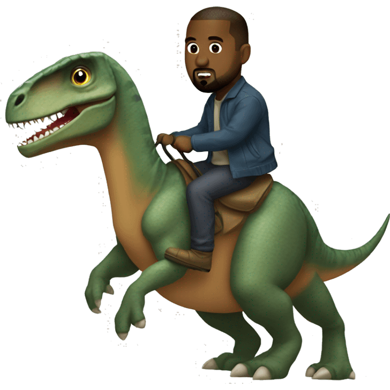 Kanye riding dinosaur emoji