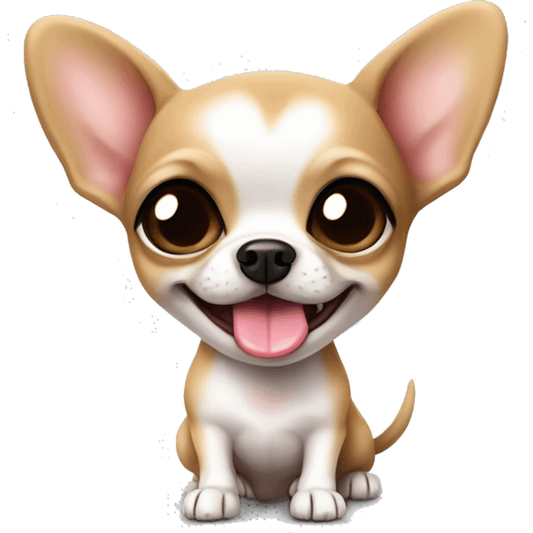 Super mini cute Chihuahua with a tongue little and beautiful  emoji