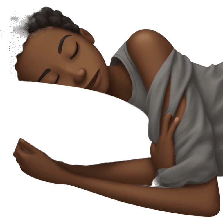 Black girl sleeping emoji