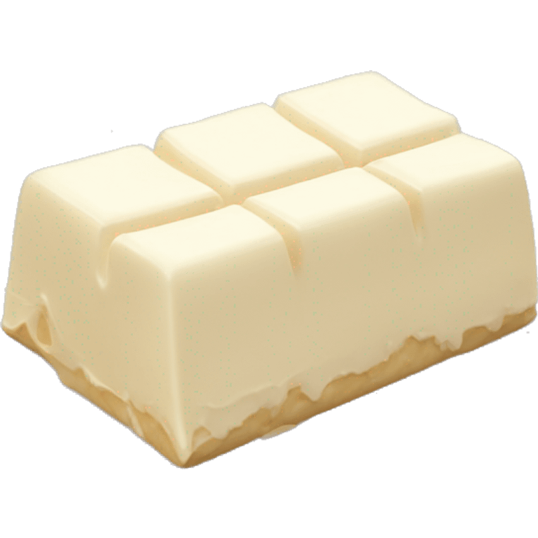 White chocolate bar emoji