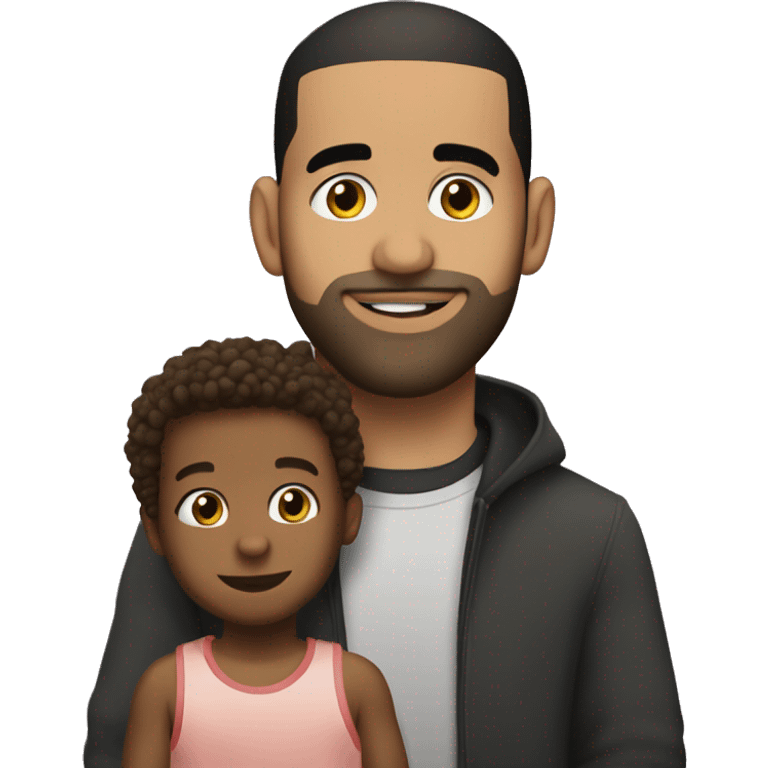 Aubrey drake graham with a child emoji