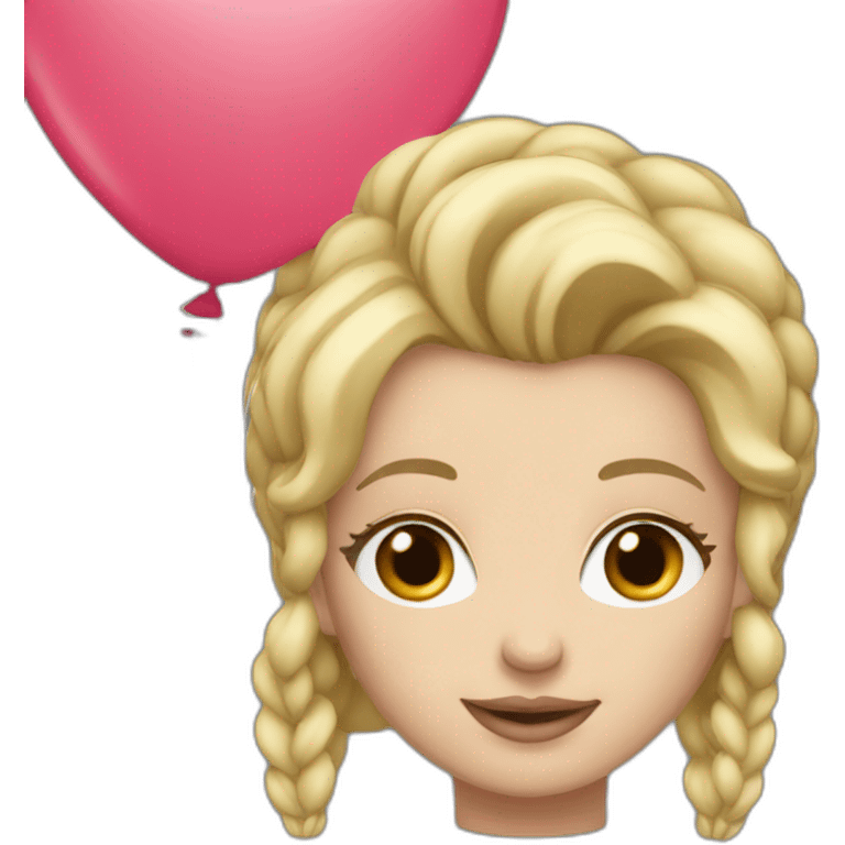 blonde white girl balloons emoji