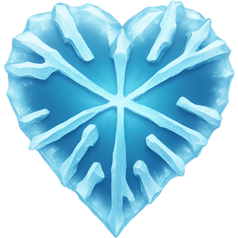 Ice crystal heart emoji