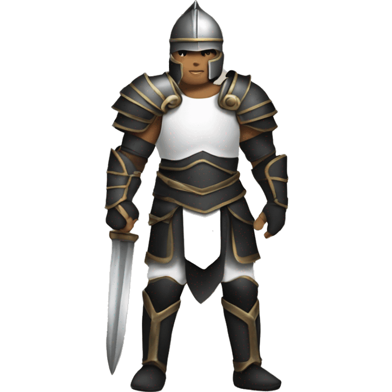 gladiator white human male in black armor rpg fantasy  emoji