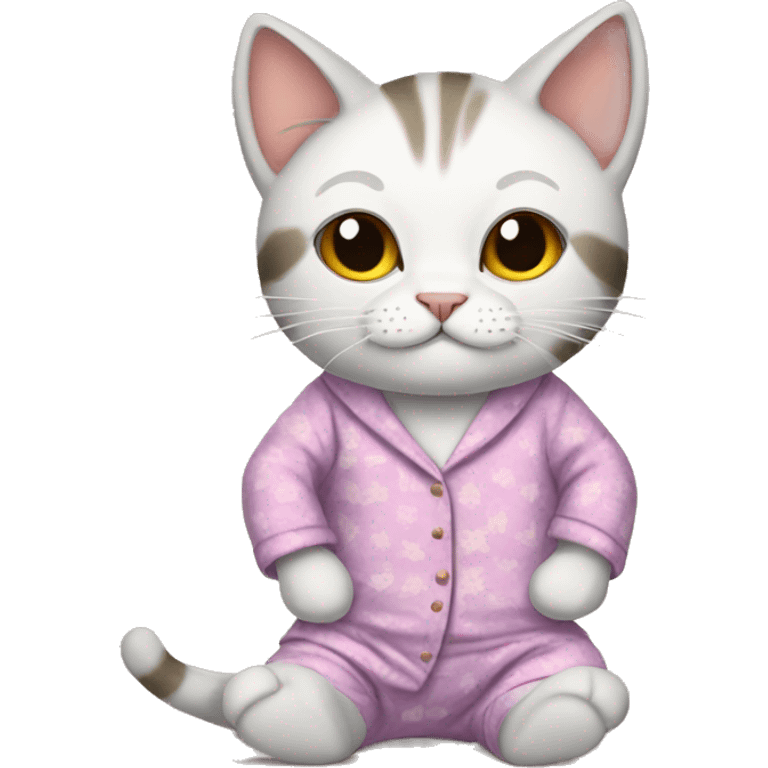 Cat in pajamas emoji