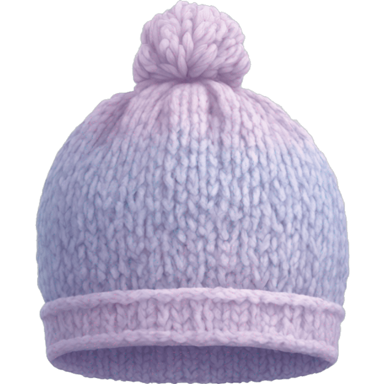 Pastel knit hat emoji