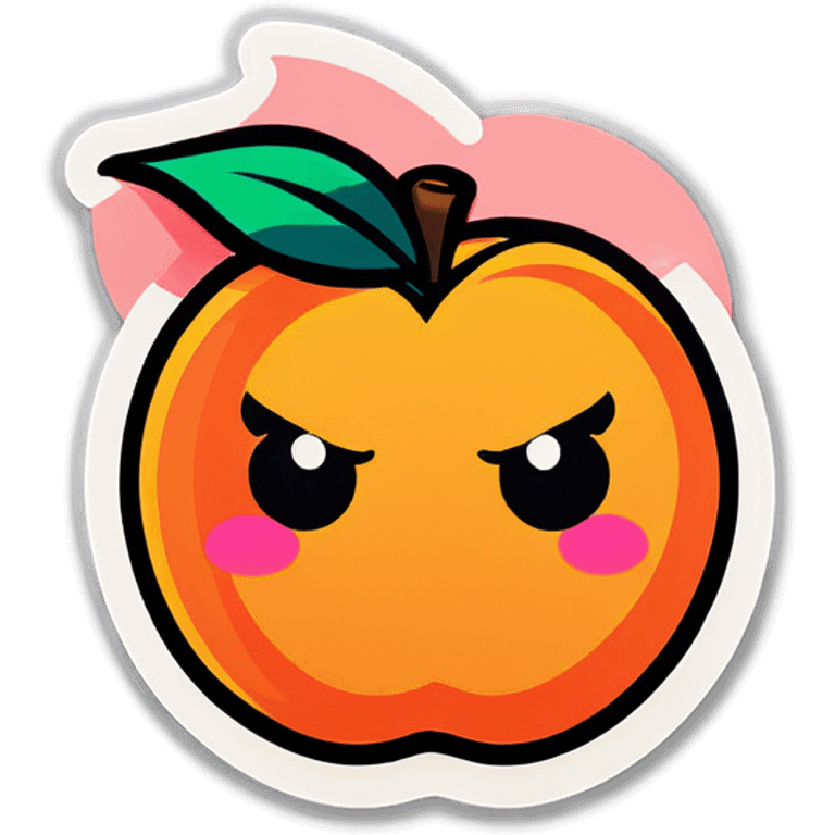 A peach with a piercing emoji