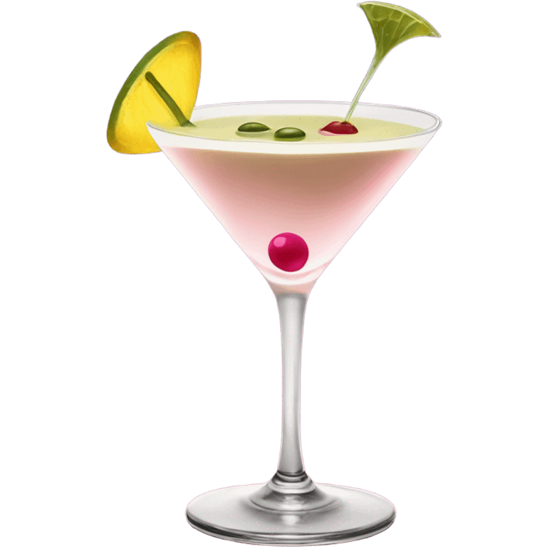 Dirty martini with a pink martini glass emoji