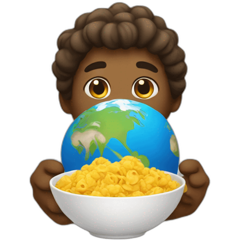 Aí eating the world emoji