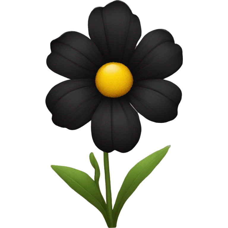 Black flower emoji