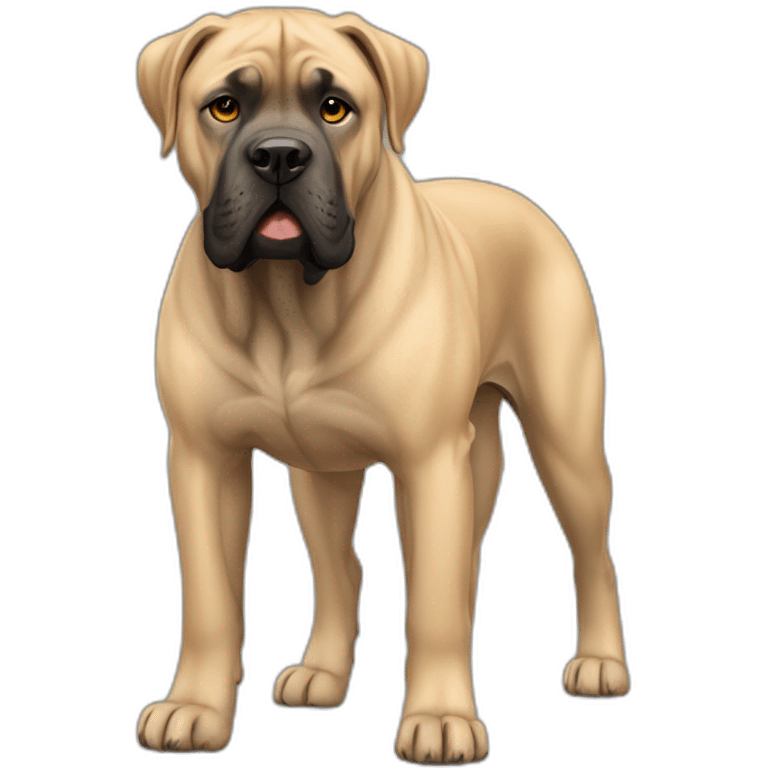 dog Cane Corso color fawn full body emoji