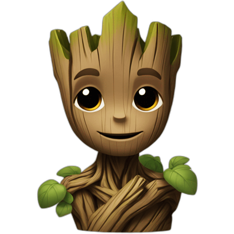 Groot dando los buenos días emoji