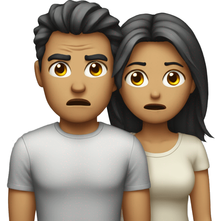 angry couple crying emoji