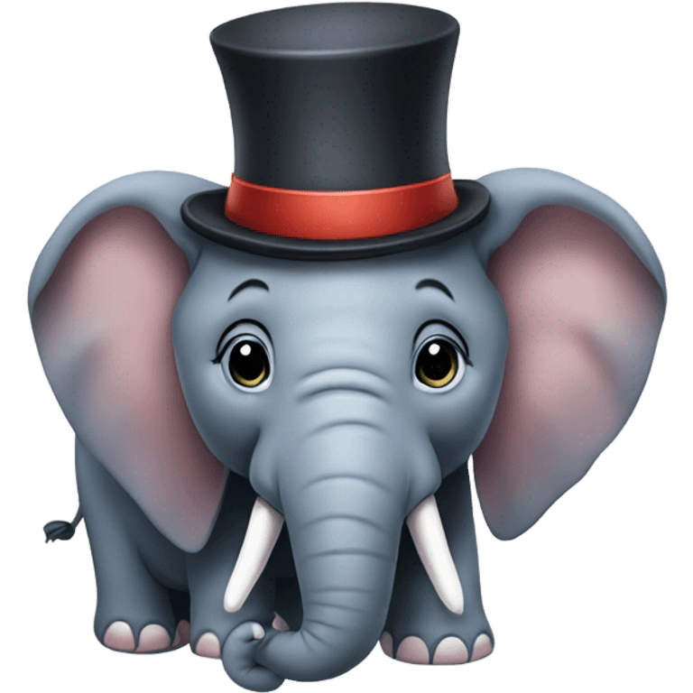 Elephant with hat emoji