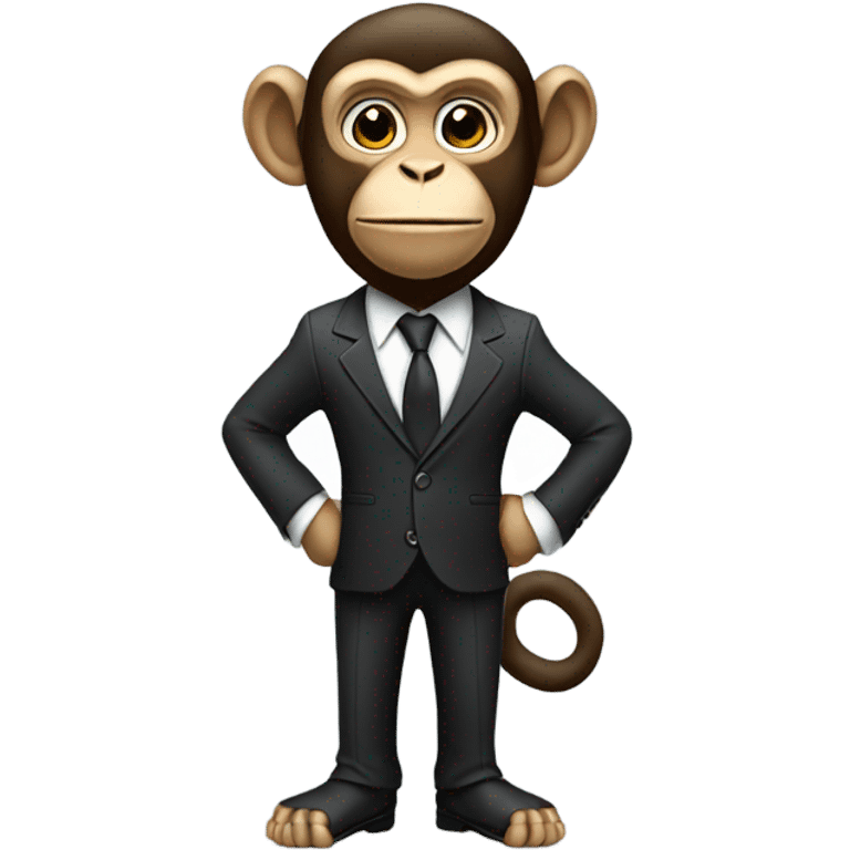 Monkey with a suit emoji