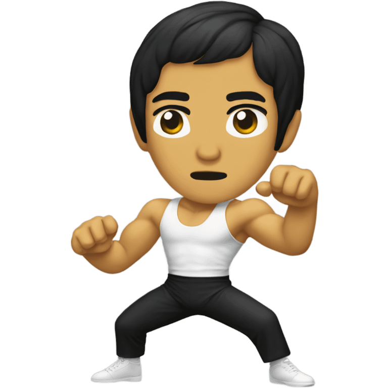 Bruce Lee in air emoji