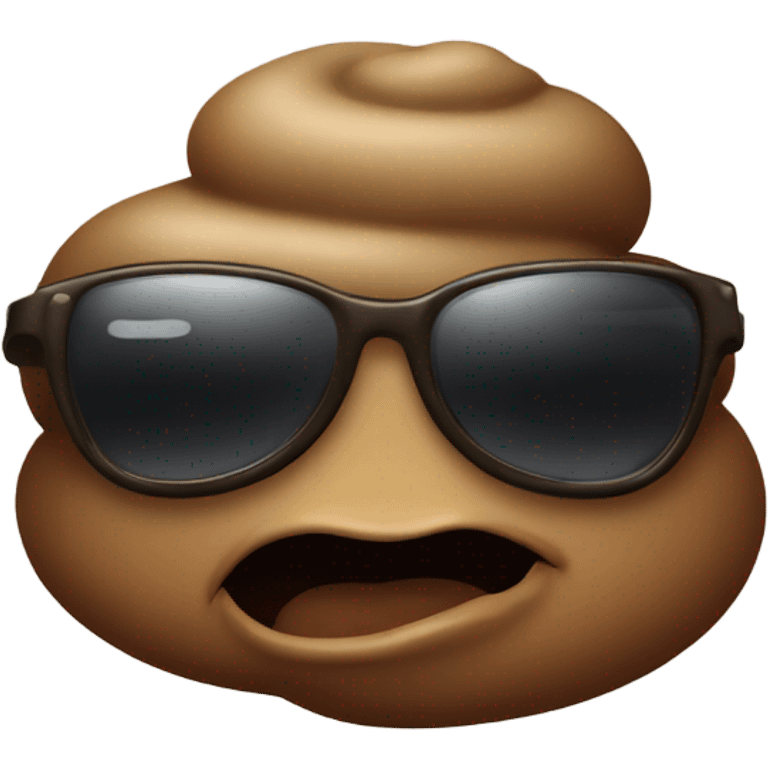 Poop wearing sunglasses  emoji