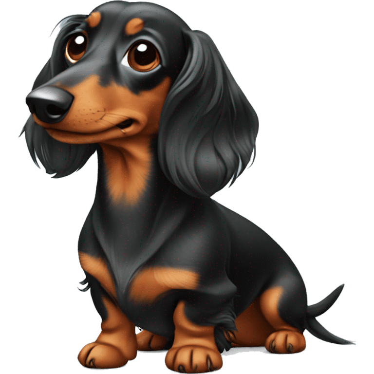 Long haired dachshund  emoji