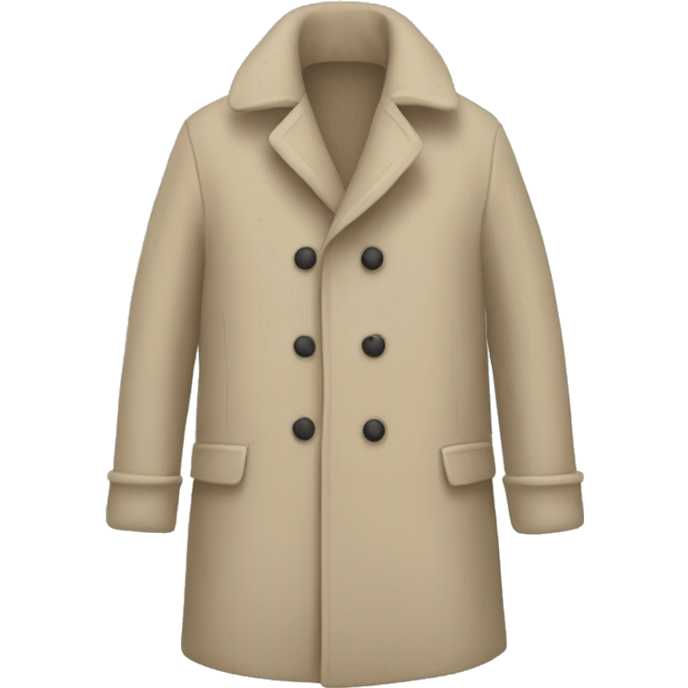 a beige coat suitable for winter emoji