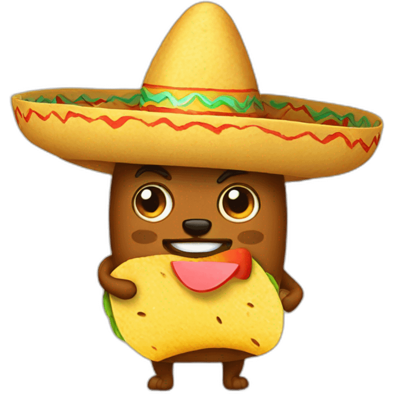 taco wearing sombrero emoji