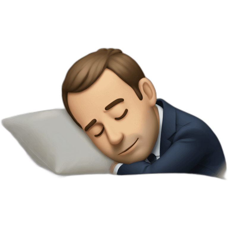 Emanuel macron sleeping emoji