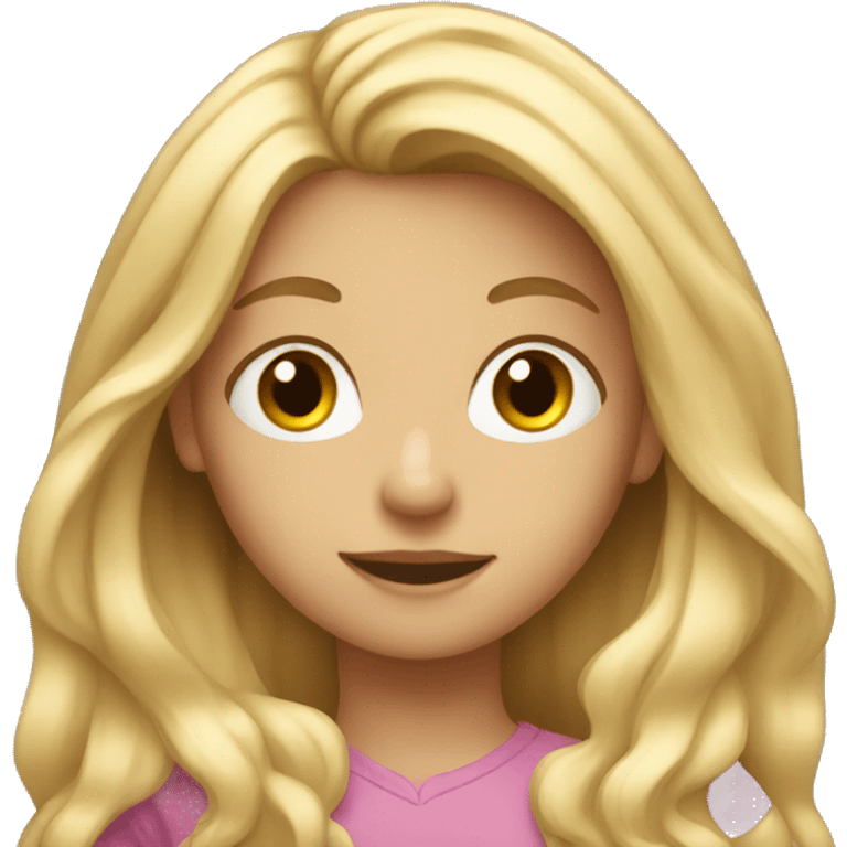 Girl with long blond hair emoji