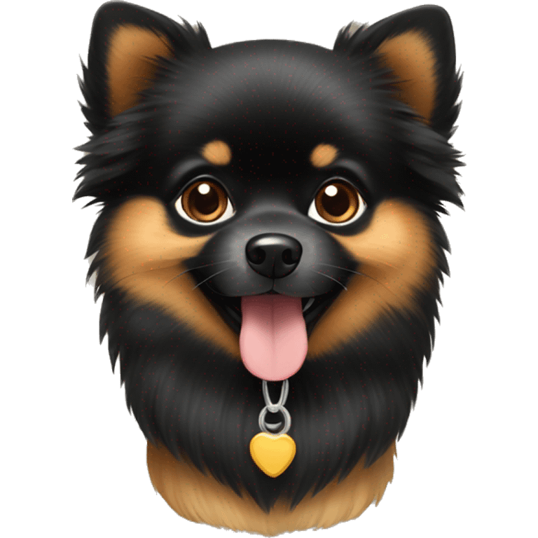 Black and tan Pomeranian  emoji